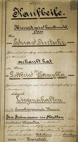 Deed selling farm from Durtschis to Wampflers