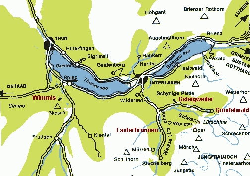 Interlaken Area Map