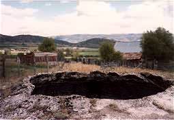 One of the hot pots on the Lundin farm.